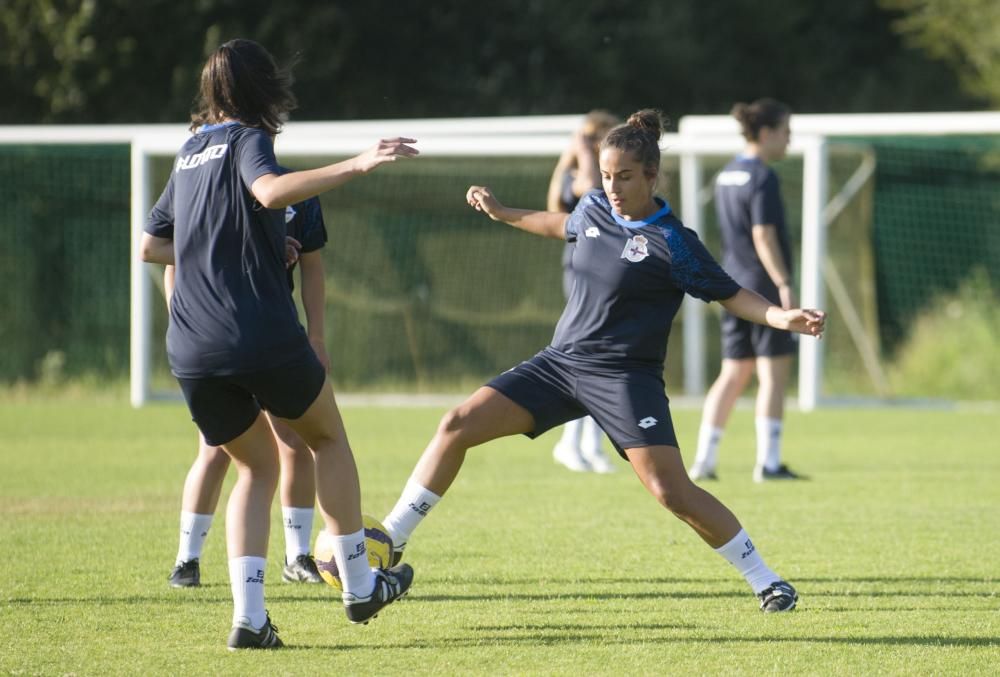 Los equipos femeninos del Deportivo dan sus primeros pasos en Abegondo