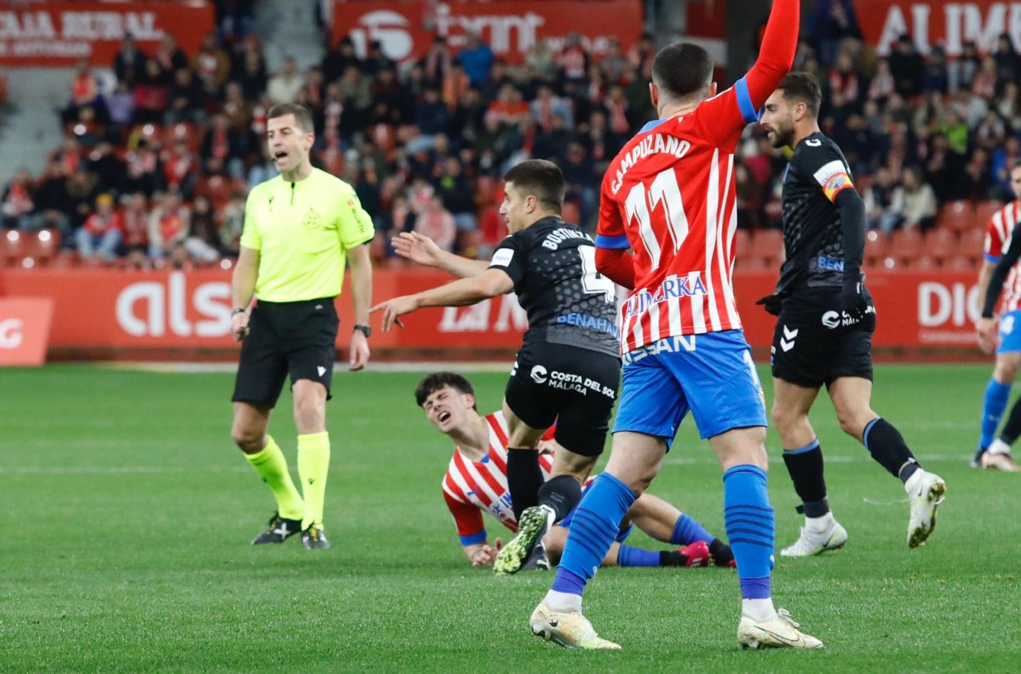 En imágenes: Así fue el Sporting-Málaga disputado en El Molinón