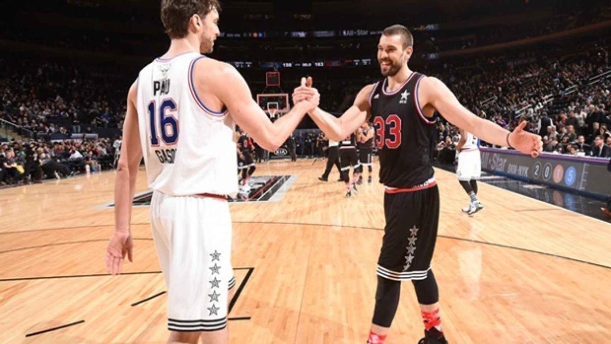 Los hermanos Gasol, durante el All Star.