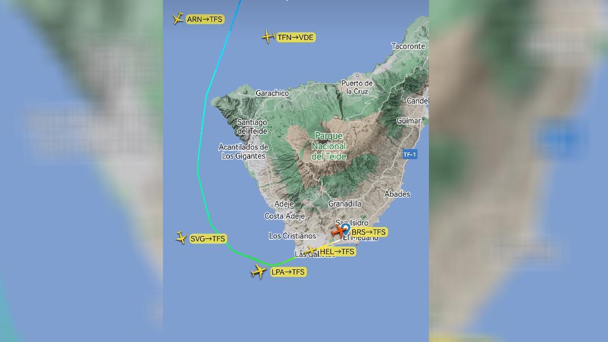 Emergencia médica en un vuelo a Tenerife