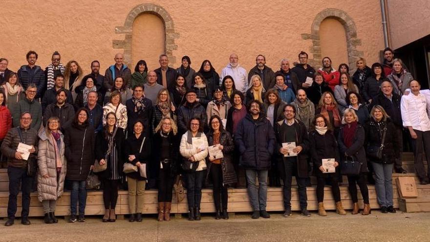 Representants de les últimes empreses bagenques que van rebre el distintiu a final de l&#039;any passat