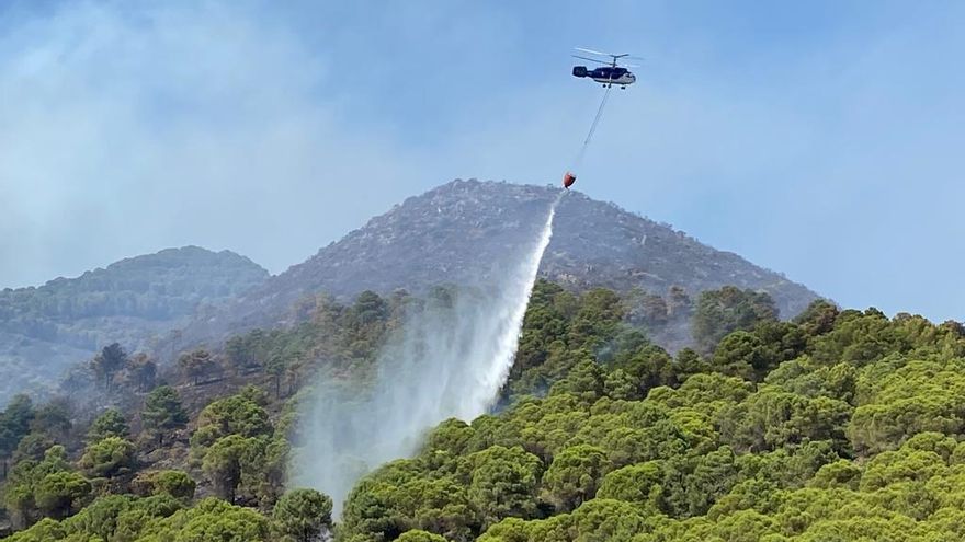 Imágenes del incendio en la Sierra de Mijas