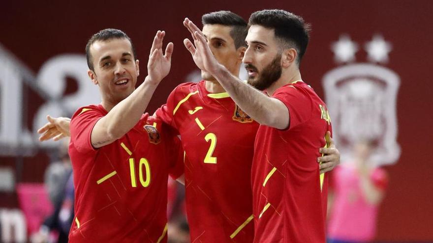 Triunfo de la selección española de fútbol sala sobre Letonia