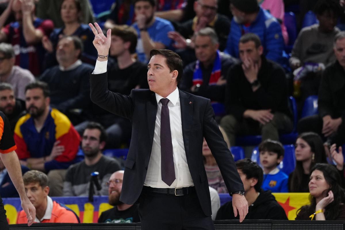 Xavi Pascual, en el partido de este viernes ante el Estrella Roja.