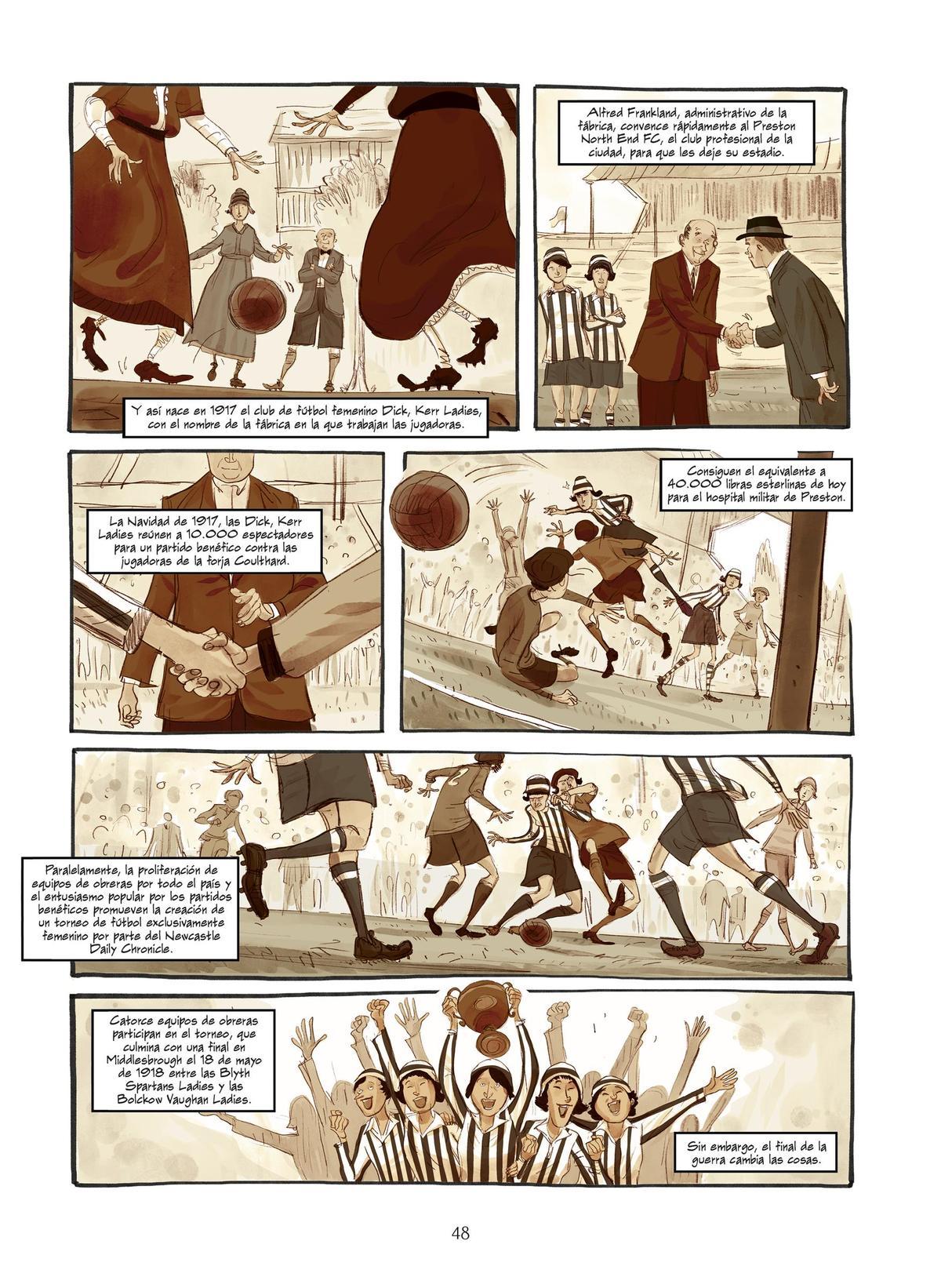 Fragmentos del cómic 'La otra historia del fútbol'