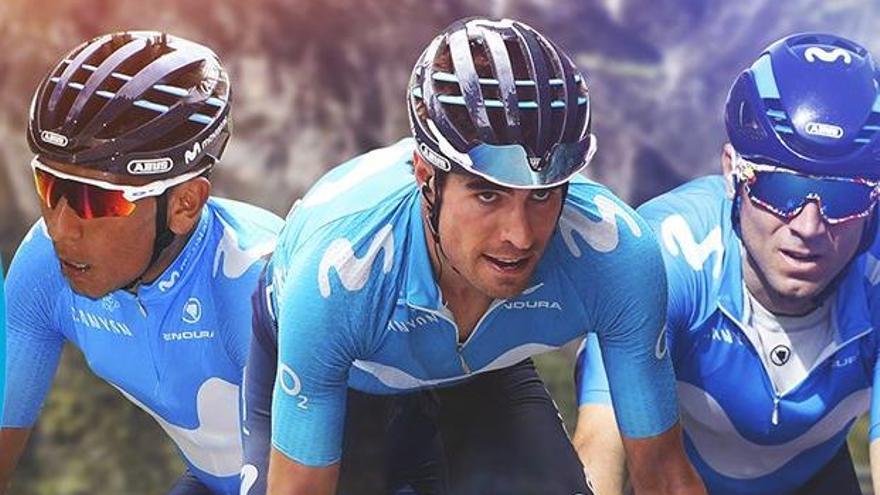 Quintana, Landa y Valverde, líderes del Movistar.