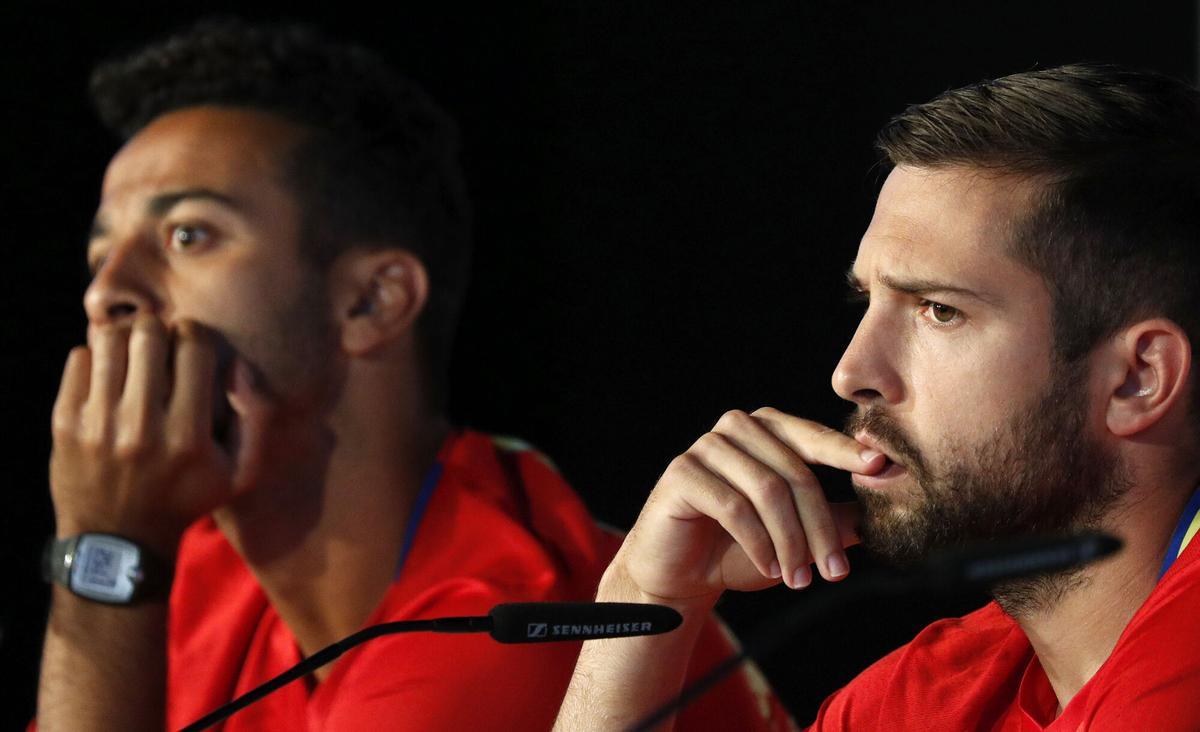Jordi Alba y Thiago, en una imagen de 2016.