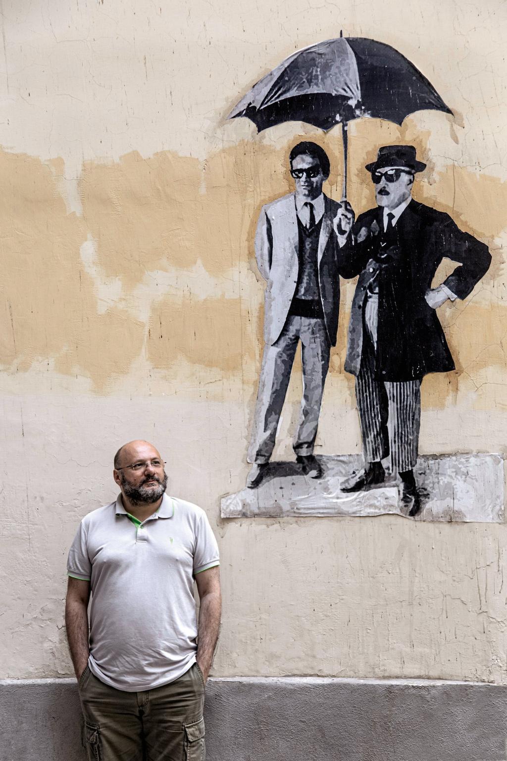 El dramaturgo Mario Gelardi en el Nuovo Teatro Sanità