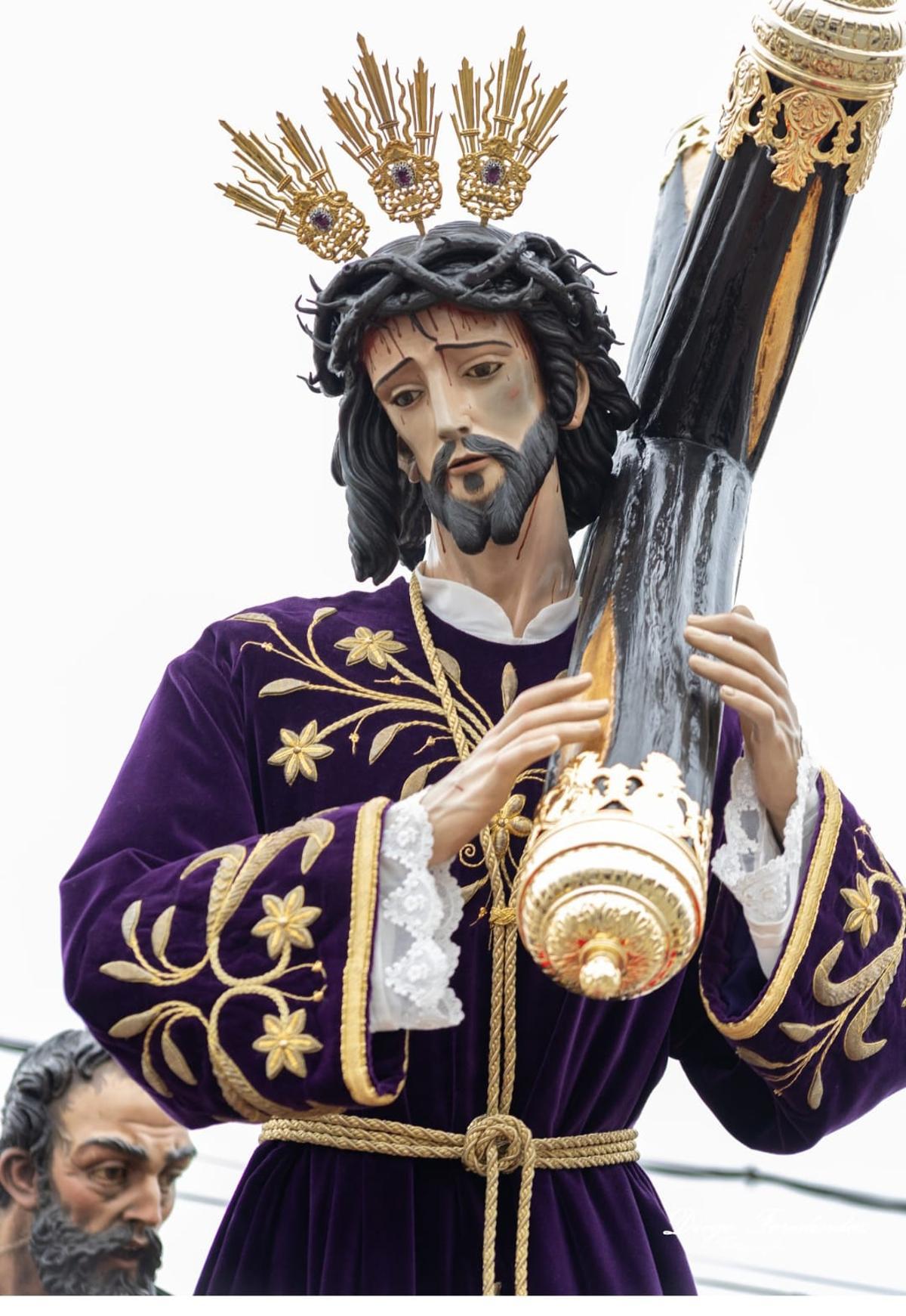 Primer plano del venerado Nazareno de Alanís.