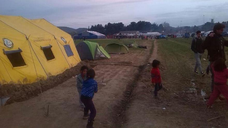 Campamento de Idomeni, en Grecia.