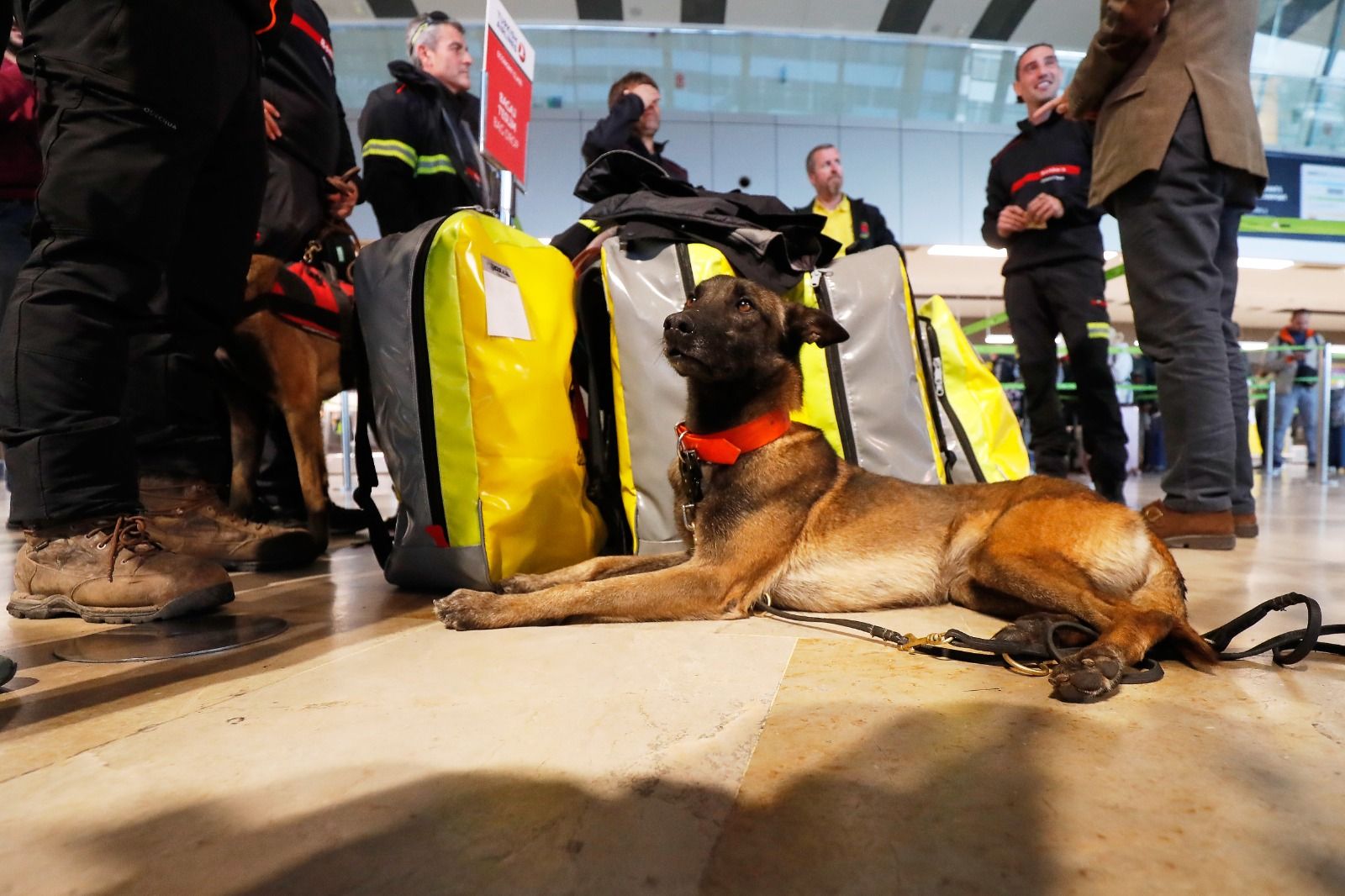 Los bomberos de Alacant partiendo hacia el terremoto de Turquía