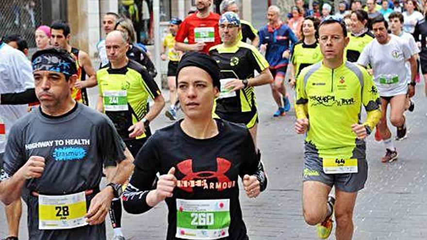 Imatge de la Mitja Marató de l&#039;Anoia celebrada ahir