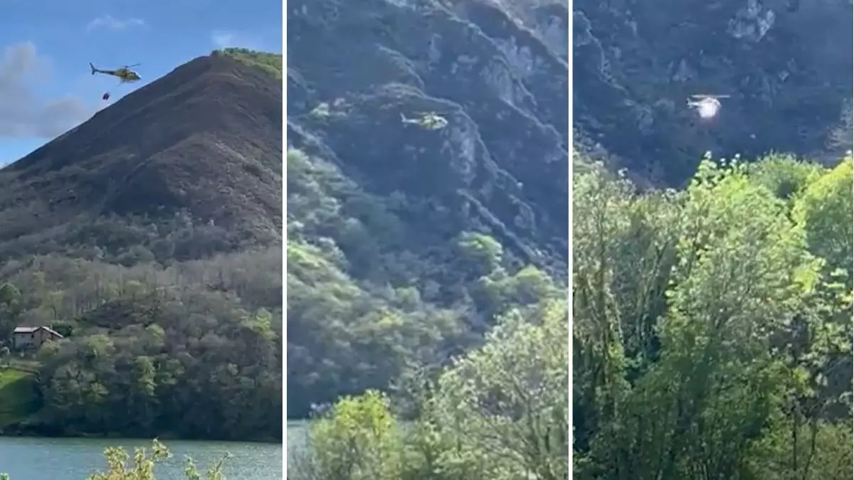 Así fue el accidente del helicóptero de bomberos en Asturias