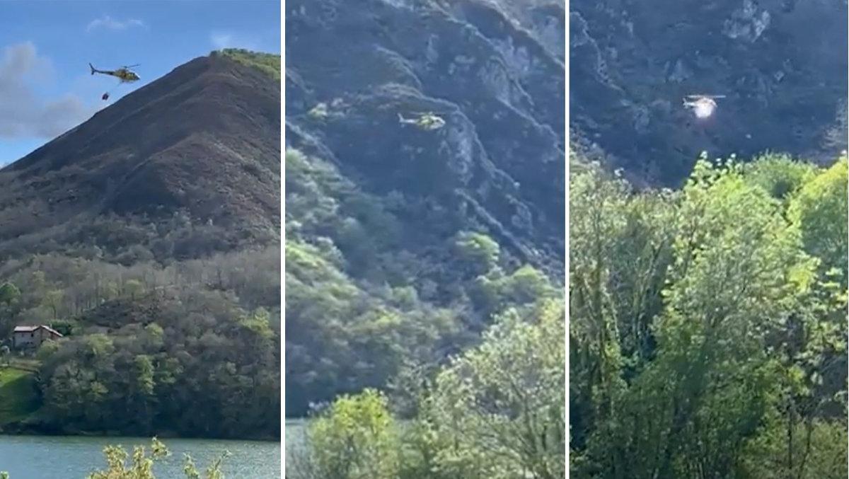 Así fue el accidente del helicóptero de bomberos en Asturias
