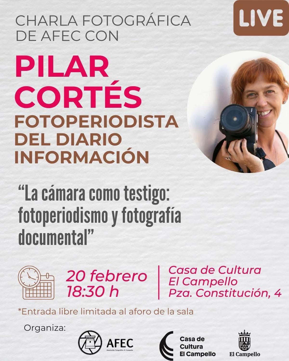 Pilar Cortés dará una charla en El Campello