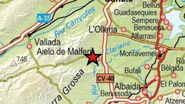 Tres terremotos en la provincia de Valencia en las últimas 12 horas