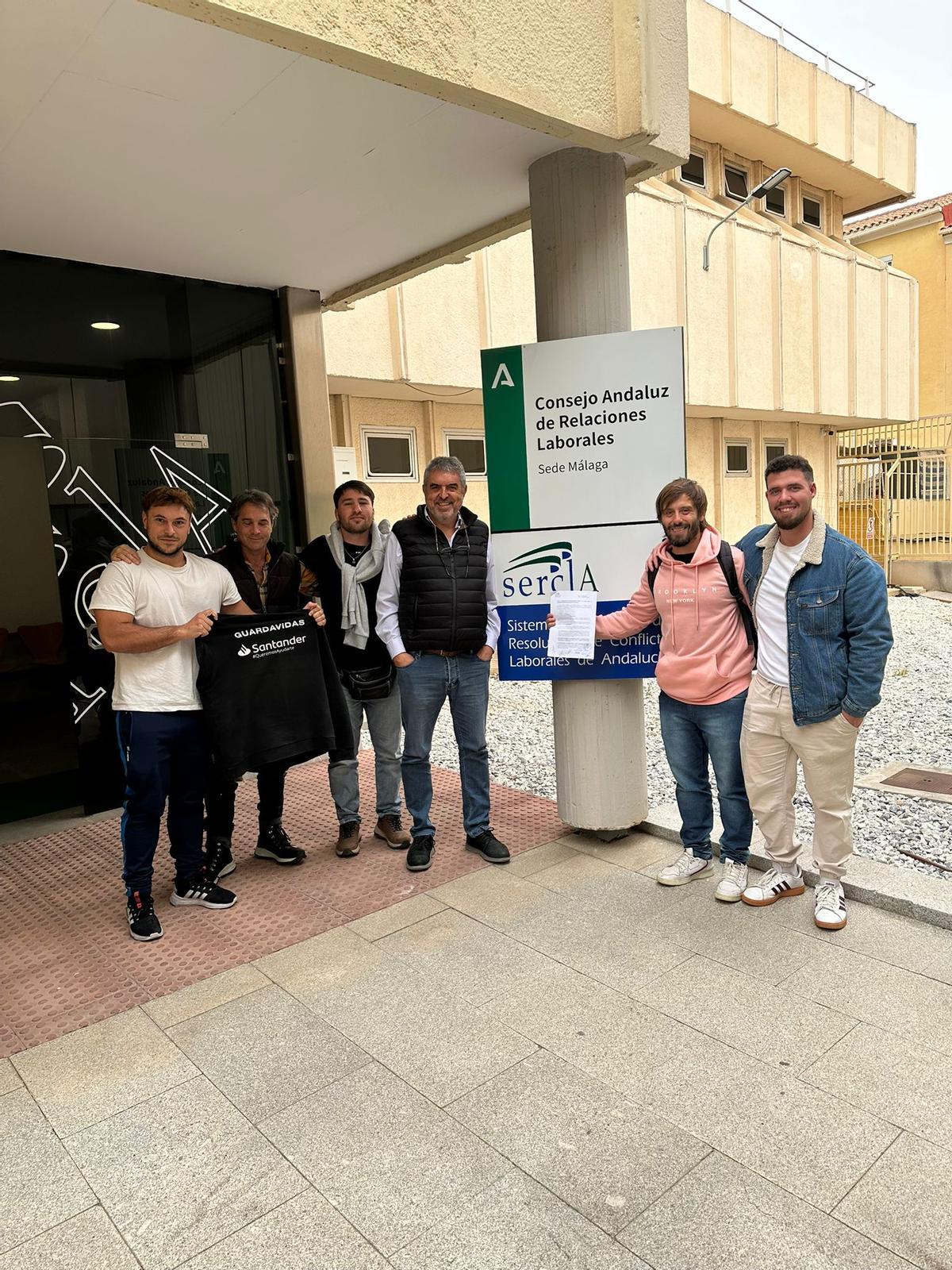 Socorristas de Málaga en el SERCLA, el pasado mes de marzo.