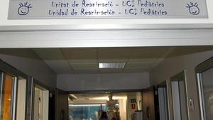 UCI pediátrica del Hospital La Fe donde permaneció ingresada la menor.