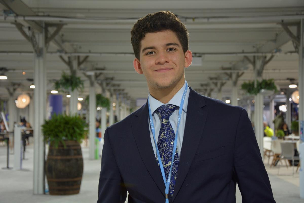 Antonio Muñoz Carrasco, miembro de la delegación de Costa Rica y de la red de 'Jóvenes por el Clima'