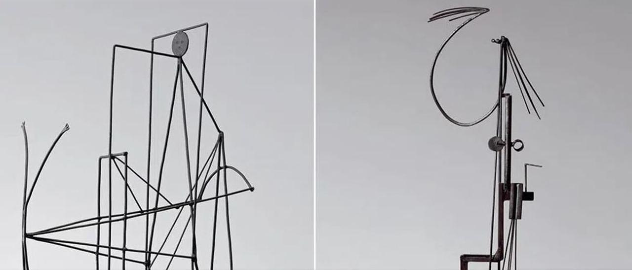 Detalle de dos piezas de González y Picasso.