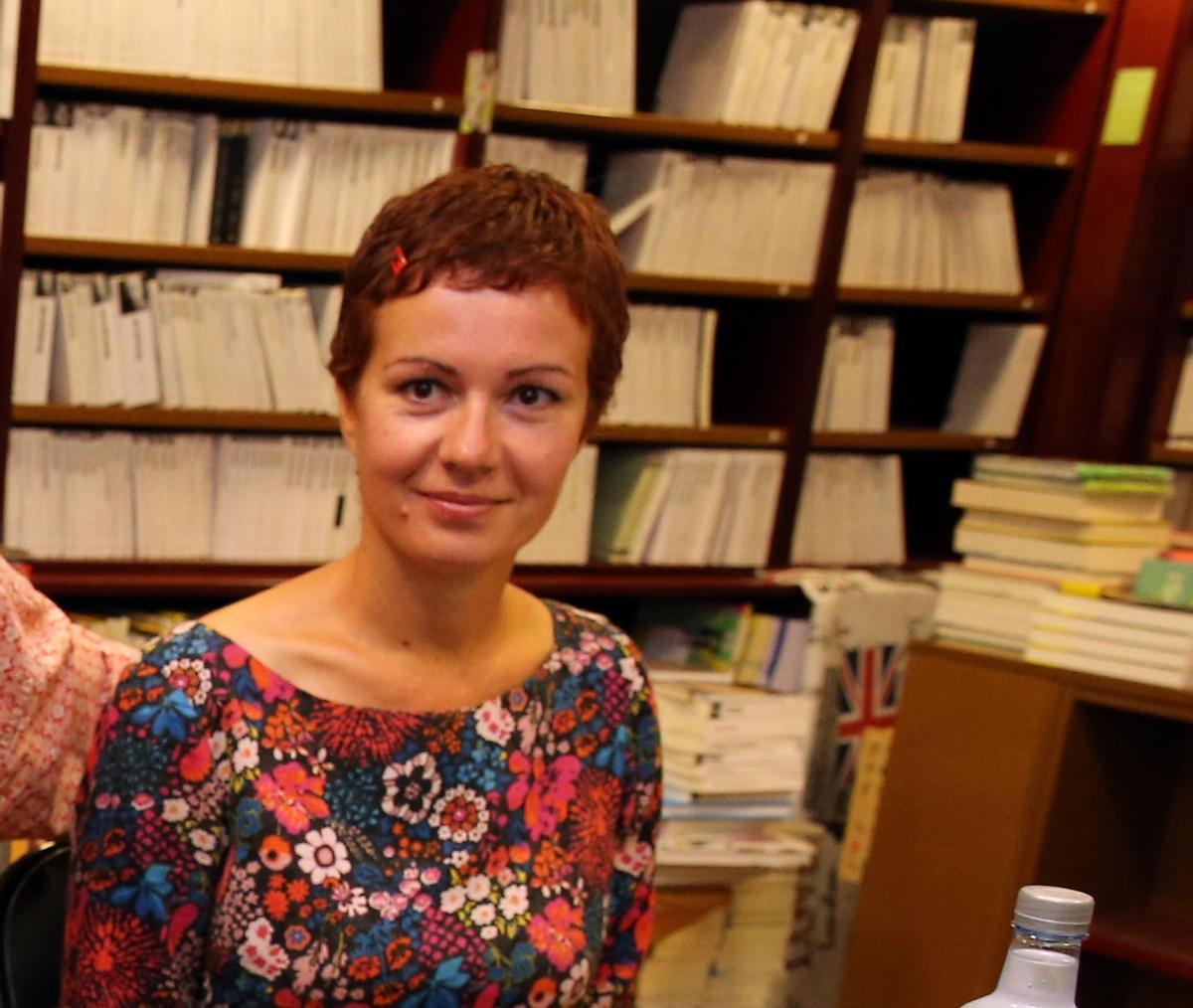 Elvira Ribeiro durante un acto cultural celebrado en Vigo.
