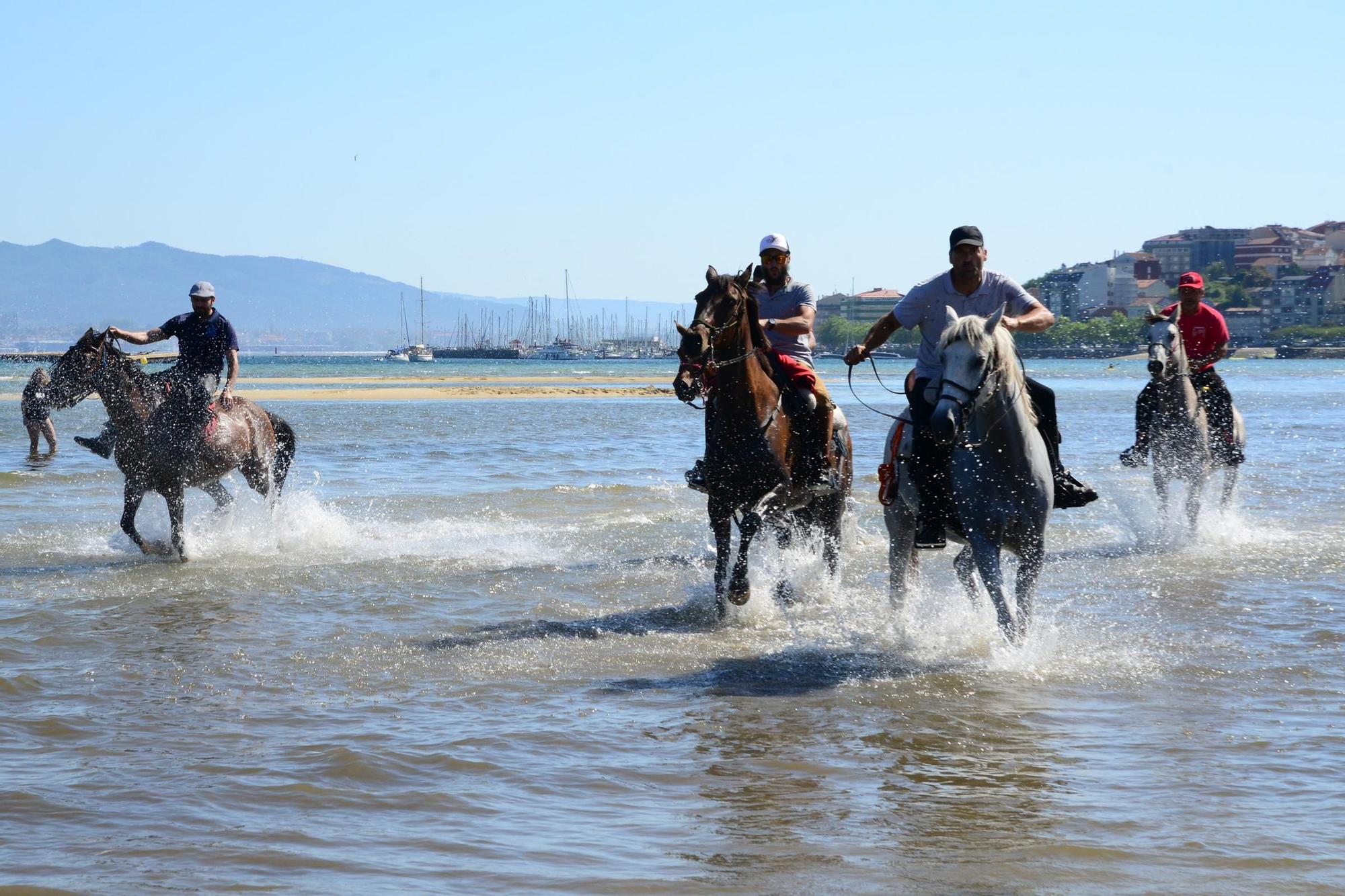 Una espectacular jornada a caballo por Moaña (I)