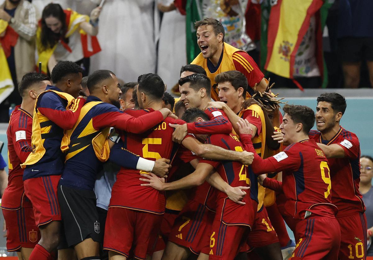 Fase de grupos del Mundial de Fútbol Qatar 2022 entre España y Alemania en el estadio Al Bait en Al Khor (Catar)