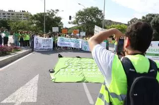 Huelga de docentes en Alicante: la manifestación llega a la Avenida de Dénia