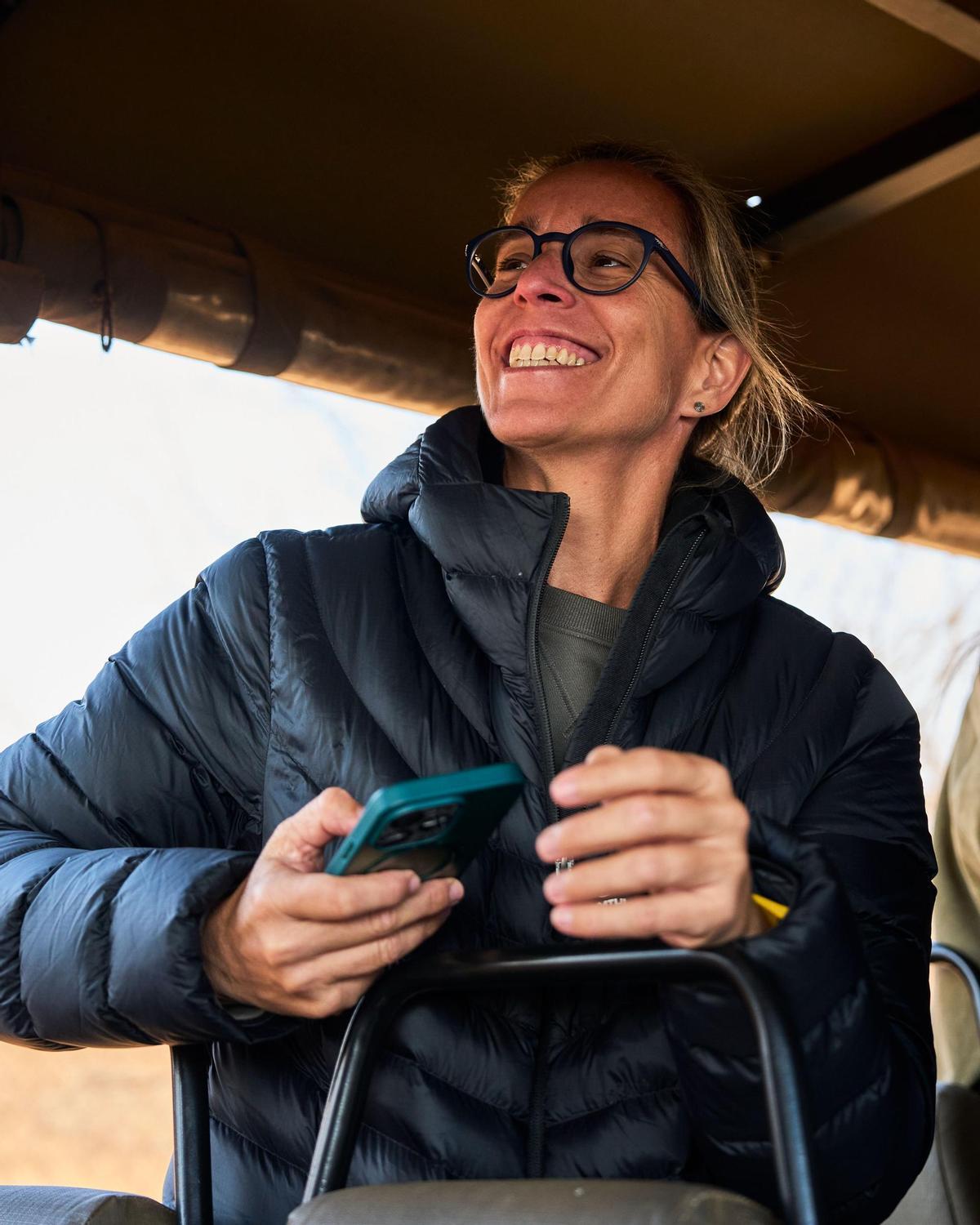Lucía Sainz se divirtió en el safari