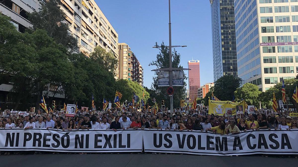 La cabecera de la manifestación.