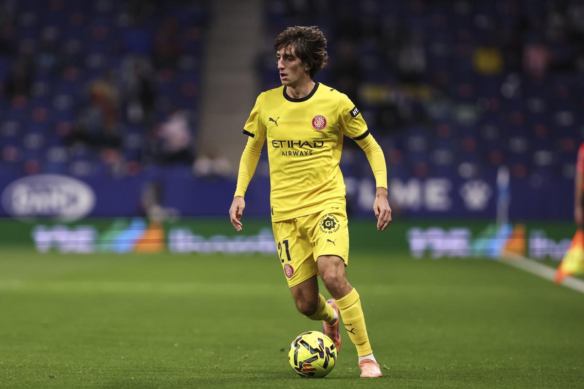 Bryan Gil of Girona FC in action during the Spanish league, LaLiga EA Sports, football match played between RCD Espanyol and Girona FC at RCDE Stadium on January 16, 2026 in Cornella, Barcelona, Spain. AFP7 16/01/2026 ONLY FOR USE IN SPAIN. Javier Borrego / AFP7 / Europa Press;2026;SPORT;ZSPORT;SOCCER;ZSOCCER;RCD Espanyol v Girona FC - LaLiga EA Sports;
