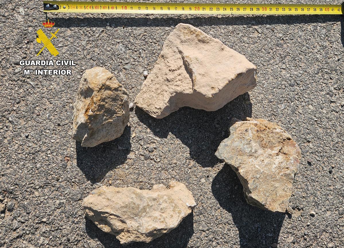 Las piedras lanzadas eran de gran tamaño