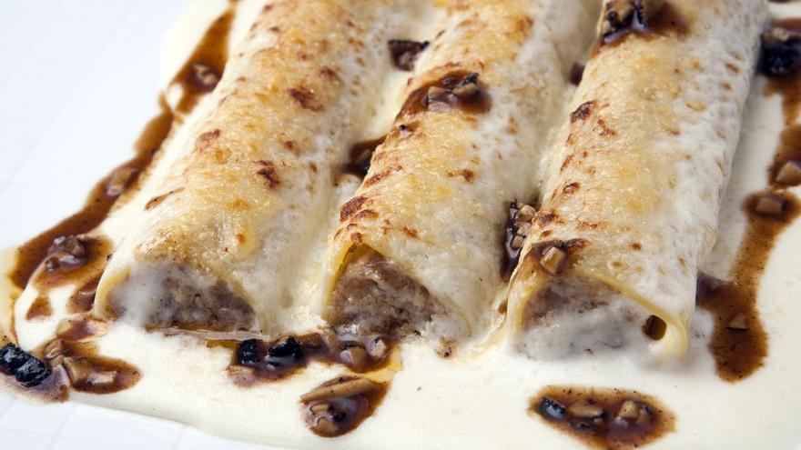 Canelones de verdura con queso