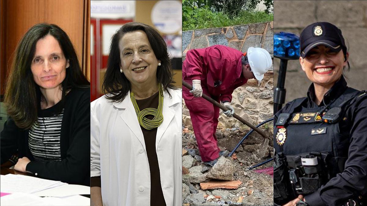 Las compostelanas López Lago, Pubul, Elena Isabel del Pozo y Lola Fernández