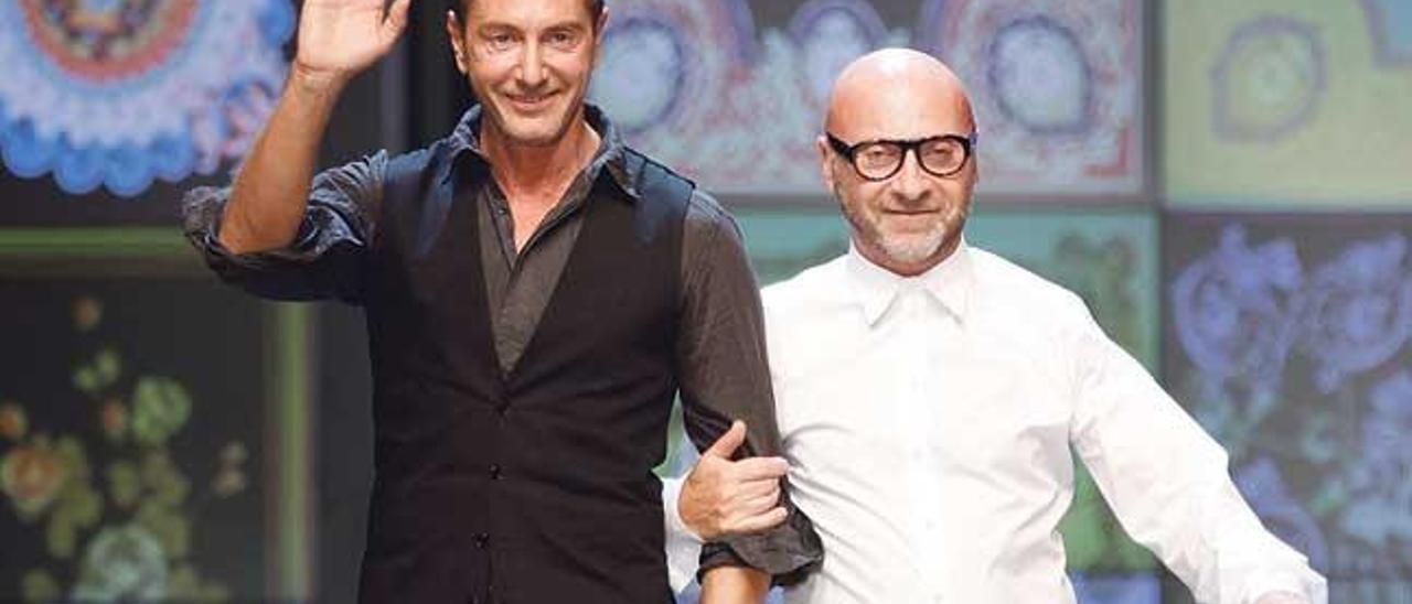 Los diseñadores italianos Domenico Dolce y Stefano Gabbana.