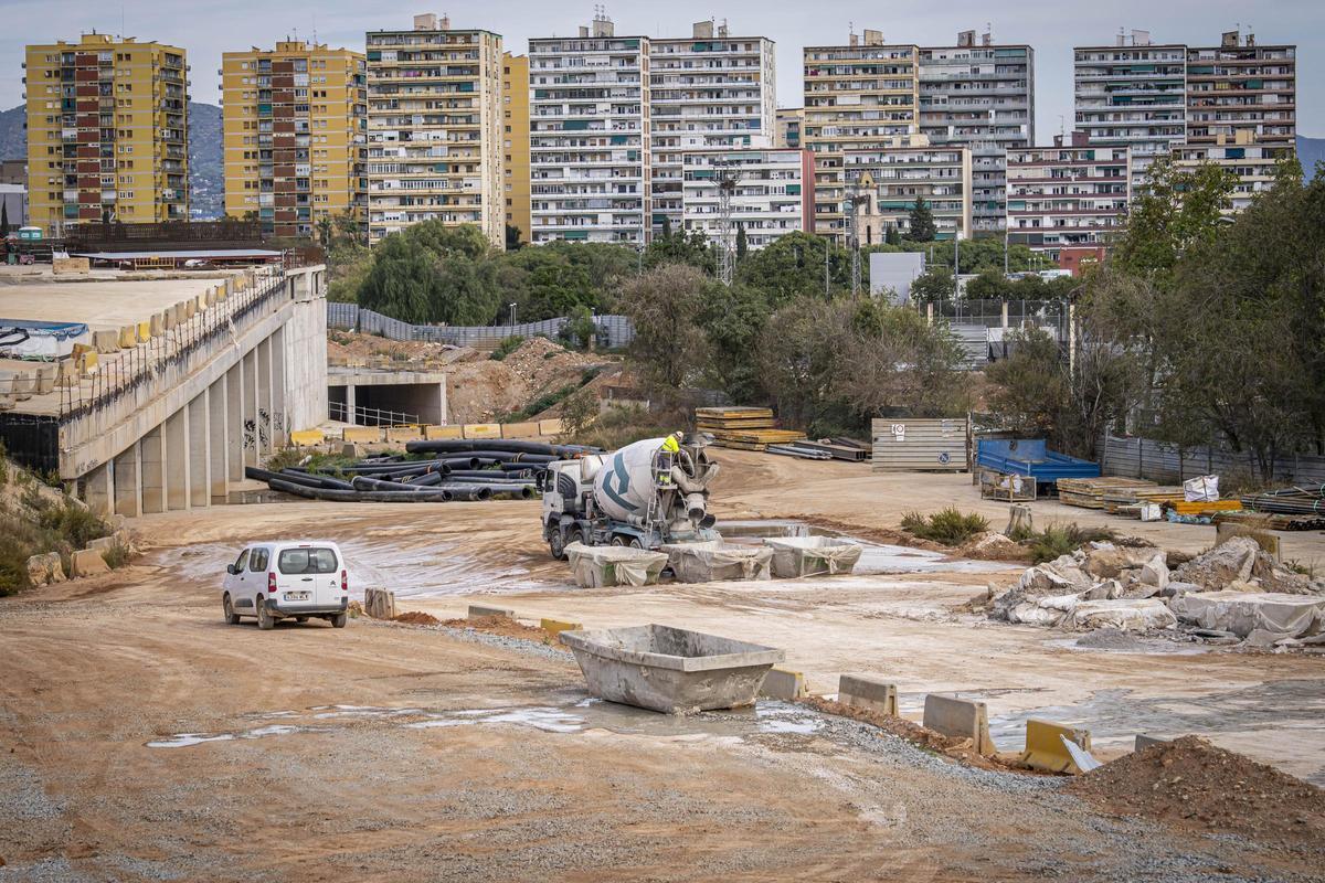 Así están las obras de la futura estación de la Sagrera