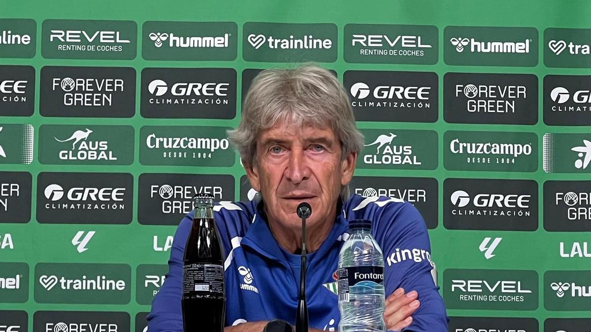 Manuel Pellegrini, en la rueda de prensa previa al Barça-Betis
