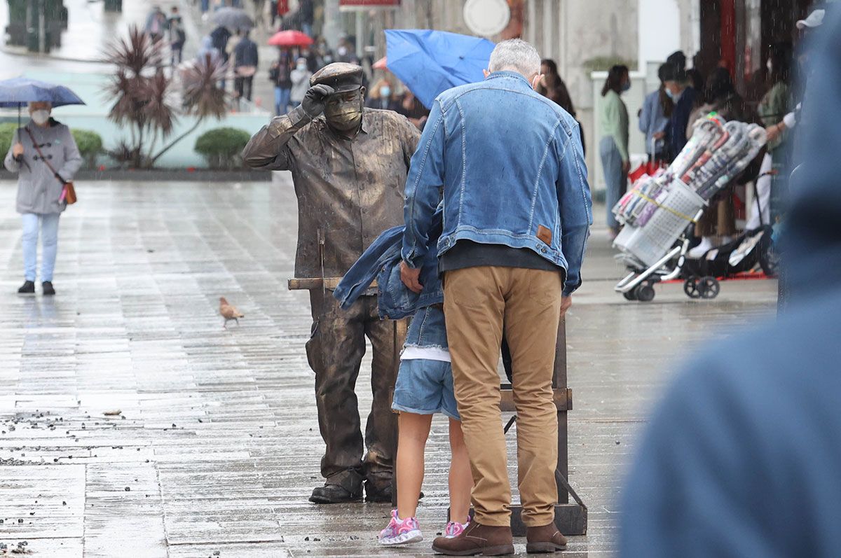 El mimo brasileño enamorado de Vigo que busca el récord Guinness