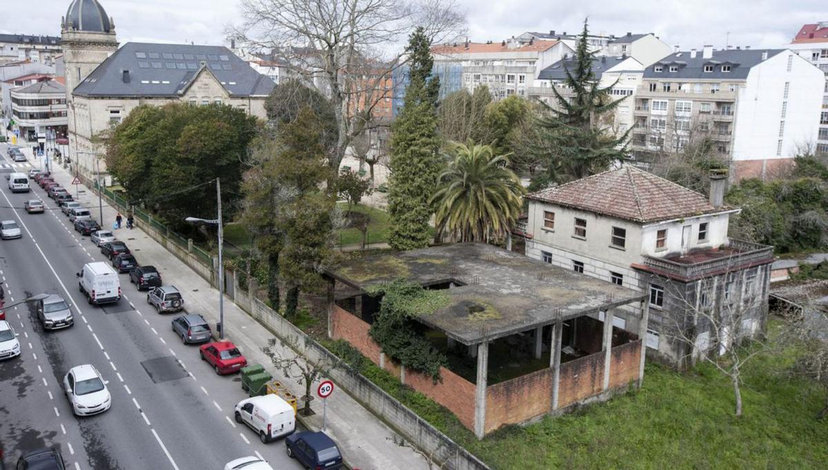 La alameda, en pleno proceso
de obras. | // BERNABÉ
