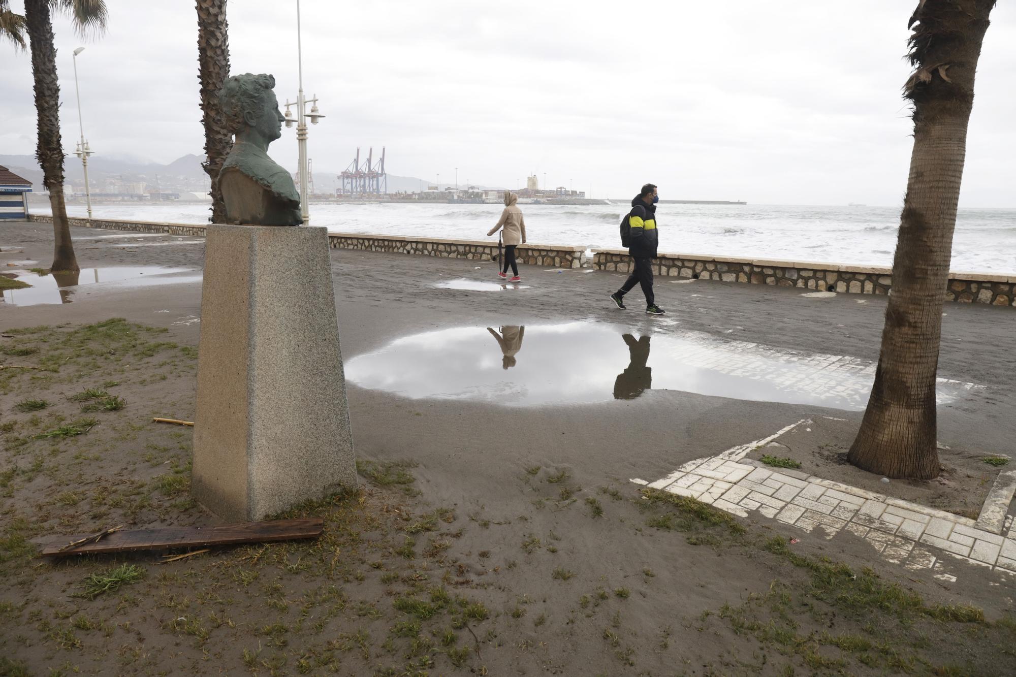 Daños por el temporal en Málaga