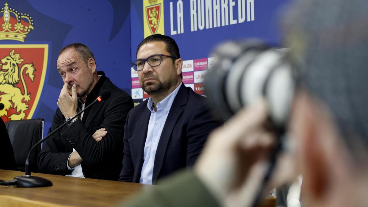 Cordero y Víctor Fernández, en la presentación del entrenador en marzo.