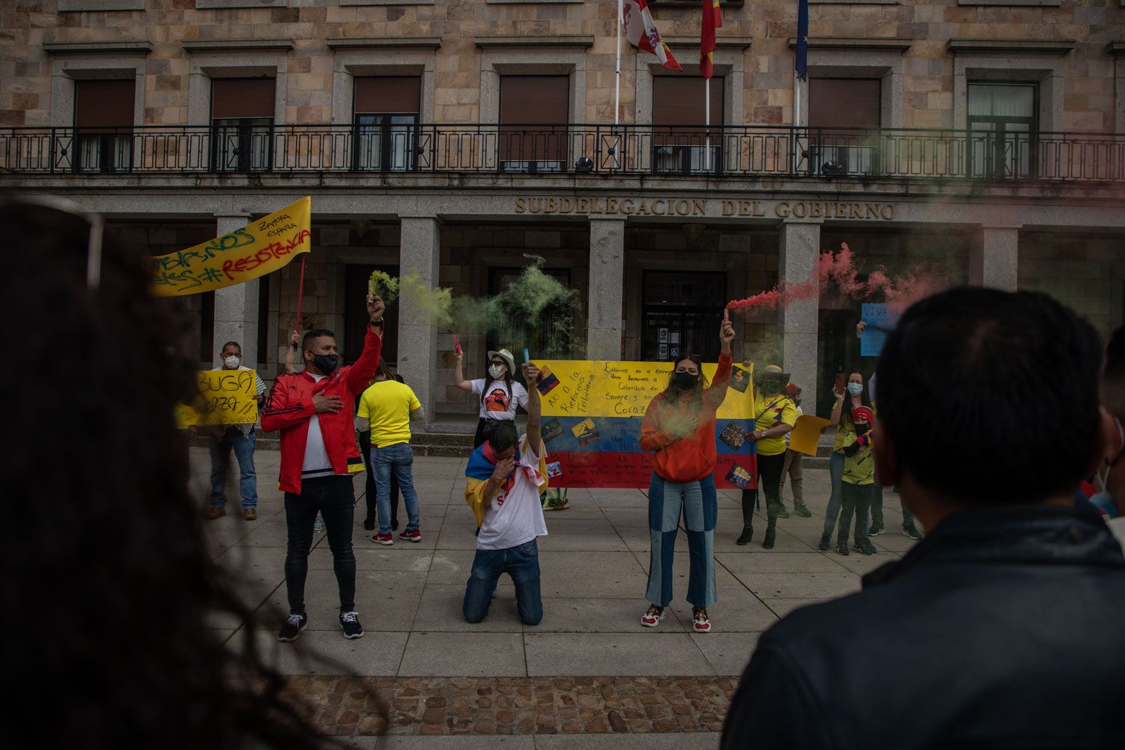 Marcha de colombianos en Zamora