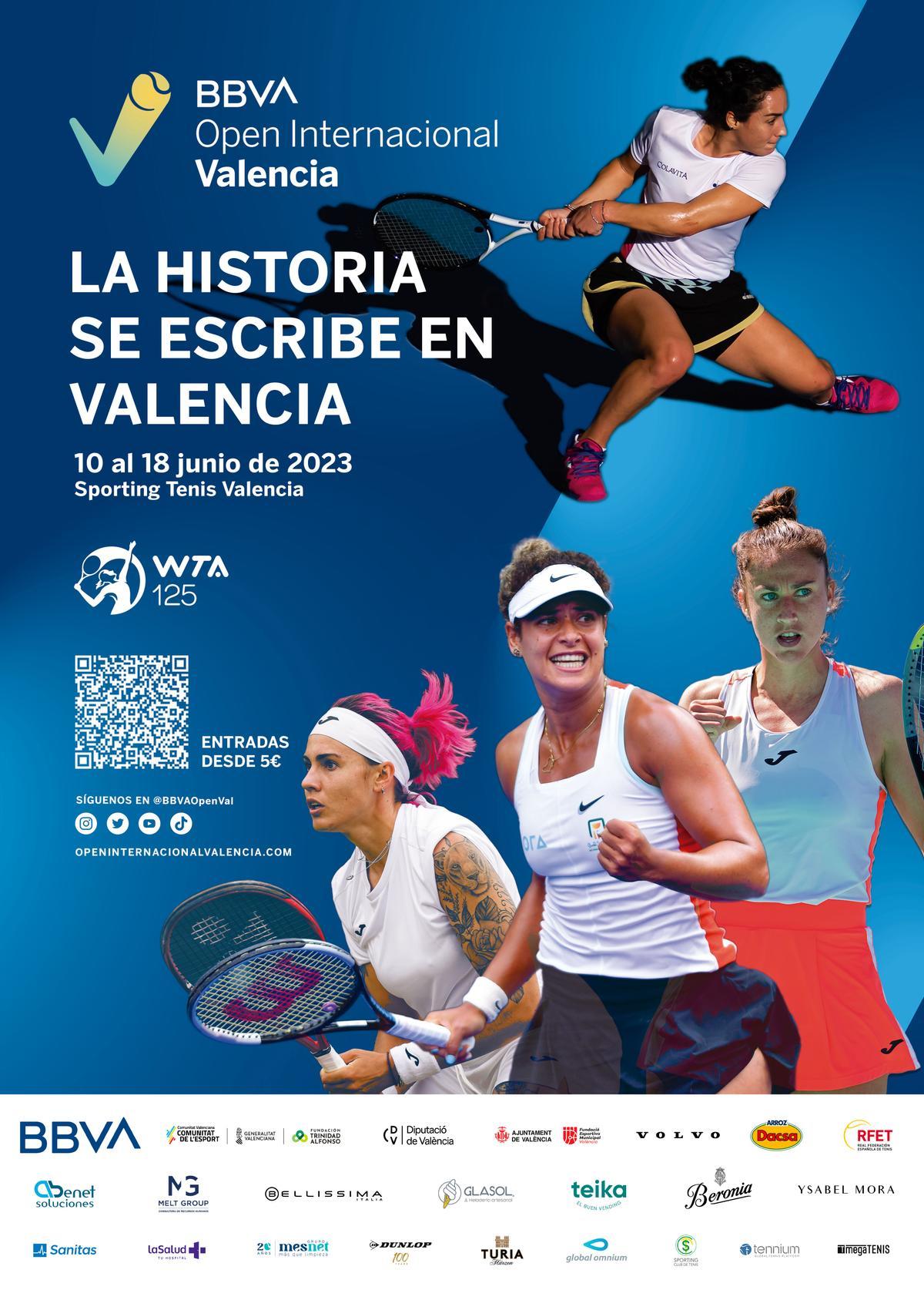Cartel oficial del BBVA Open Internacional de Valencia