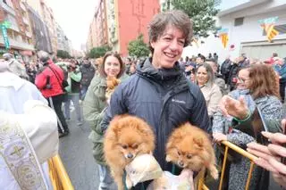 Bendición de animales por Sant Antoni en la calle Sagunt de València
