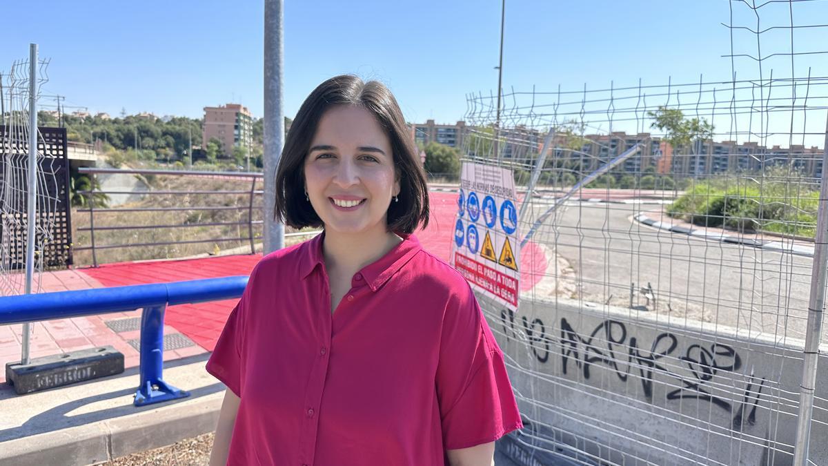 Sara Palma en el puente