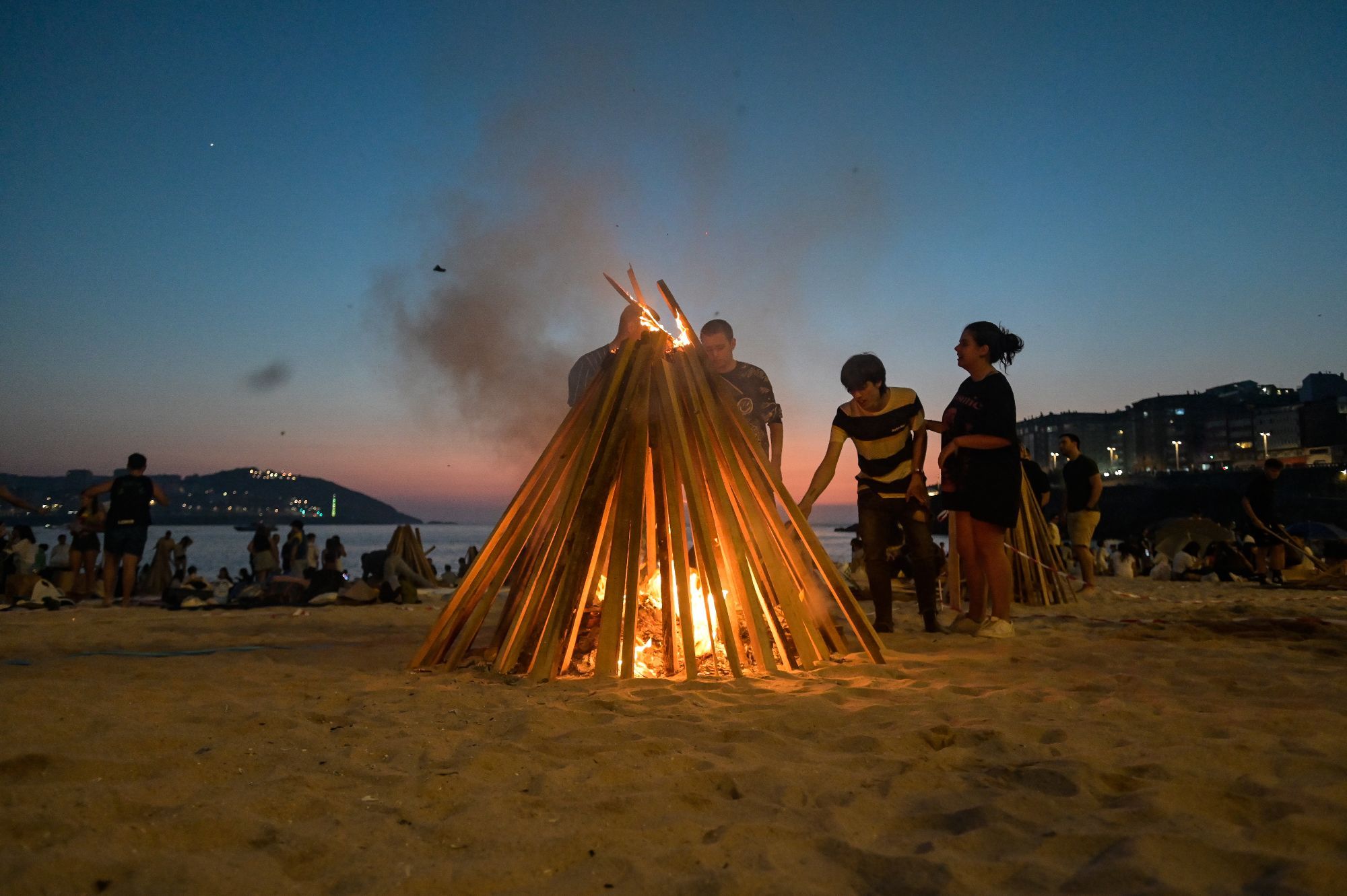 Noche mágica en un caluroso San Xoán en Galicia