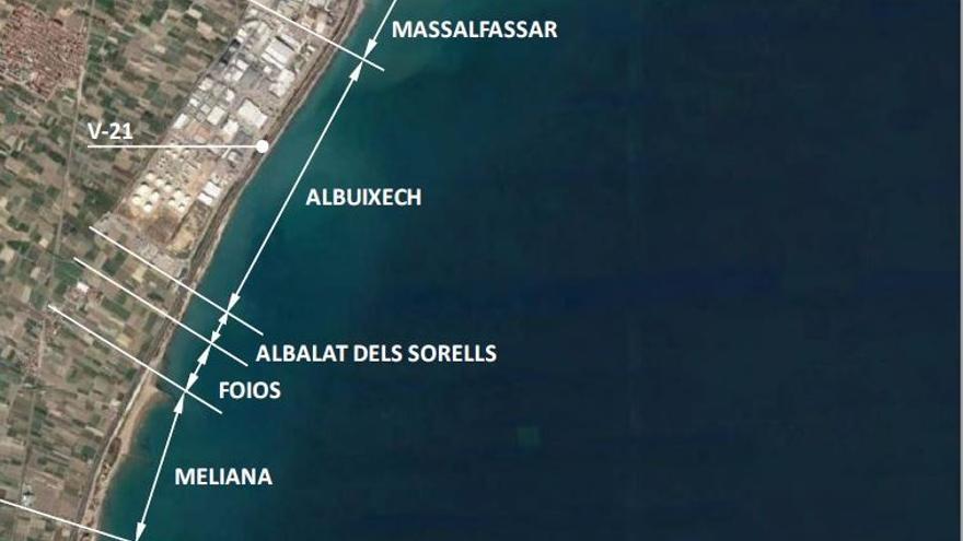 Panorámica litoral de los municipios afectados