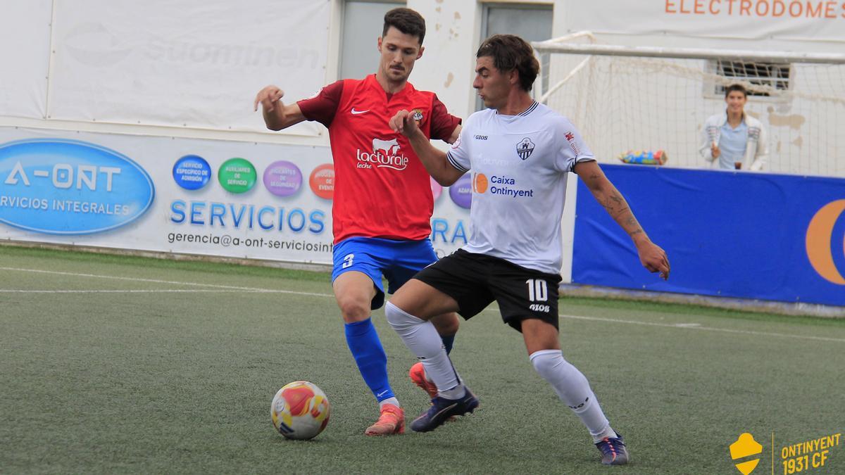 El Ontinyent 1931 en el partido de la pasada jornada contra el Utiel.
