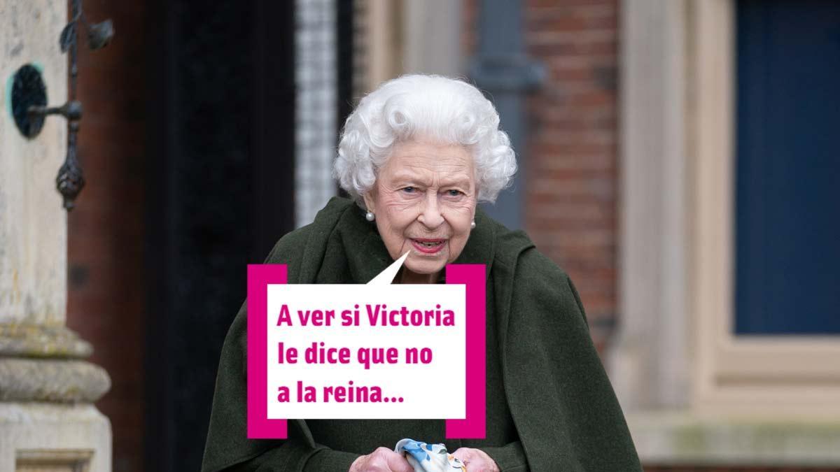 La reina Isabel II con bocadillo Cuore sobre las Spice Girls