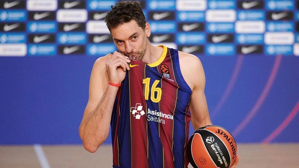 Pau Gasol el día de la presentación en su regreso al Barça